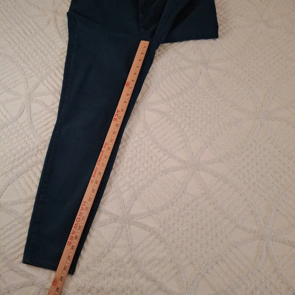 Talbots Womens 14 High-Waist Jegging Ankle Dark Teal Flawless Cotton Blend Pants